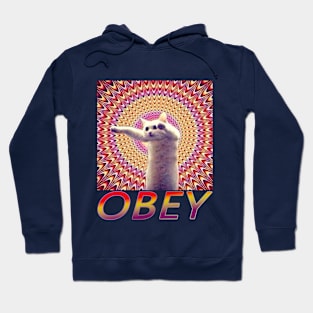 OG CAT - Trippy Hypnotising Cat - OBEY Hoodie